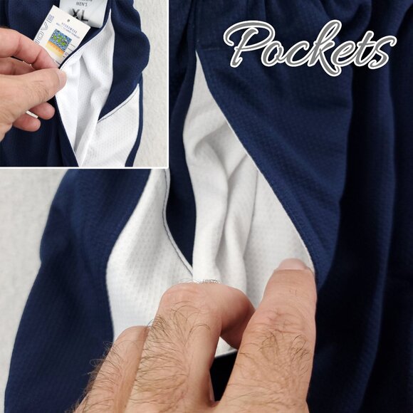 Reebok Gym Shorts Basketball Style HydroMove Moisture Wicking Men's XL NOS NWT - Picture 5 of 13